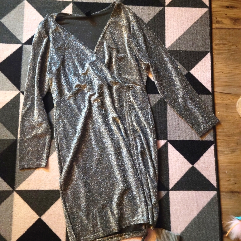 Long sleeve glitter dress
